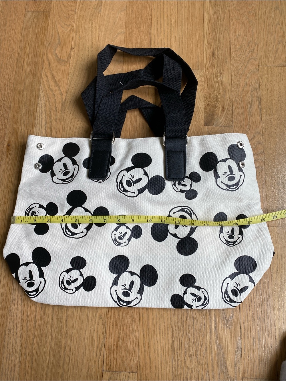 Black & White Mickey Mouse Print Tote Bag - Picture 9 of 10